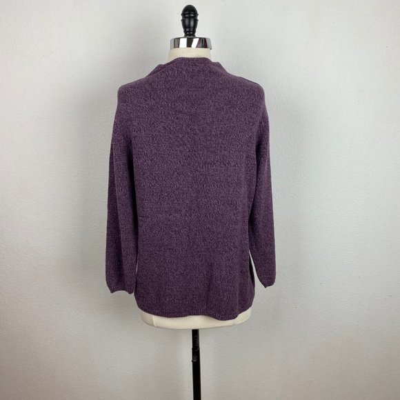 Dockers Soft Purple Womens Sweater Pullover 3/4 Sleeve Ramie/Cot Mock Collar Lg - Picture 6 of 8